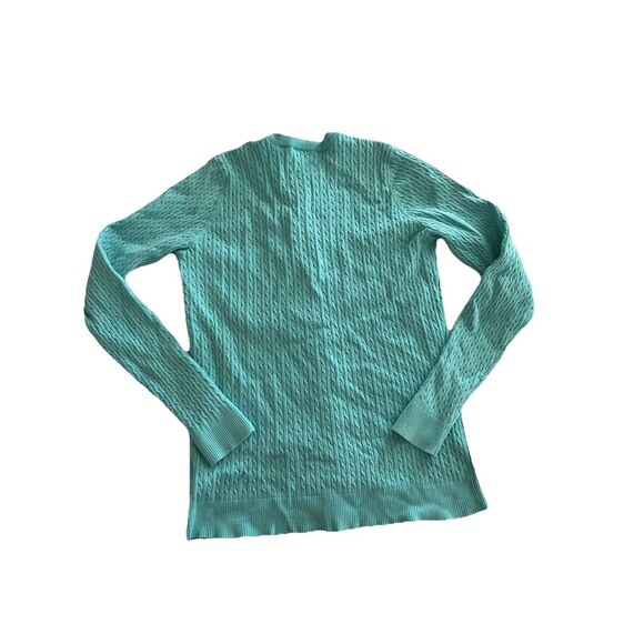 Lilly Pulitzer Cardigan Women’s M Blue Cable Knit Classic Button Sweater Preppy - Picture 2 of 7